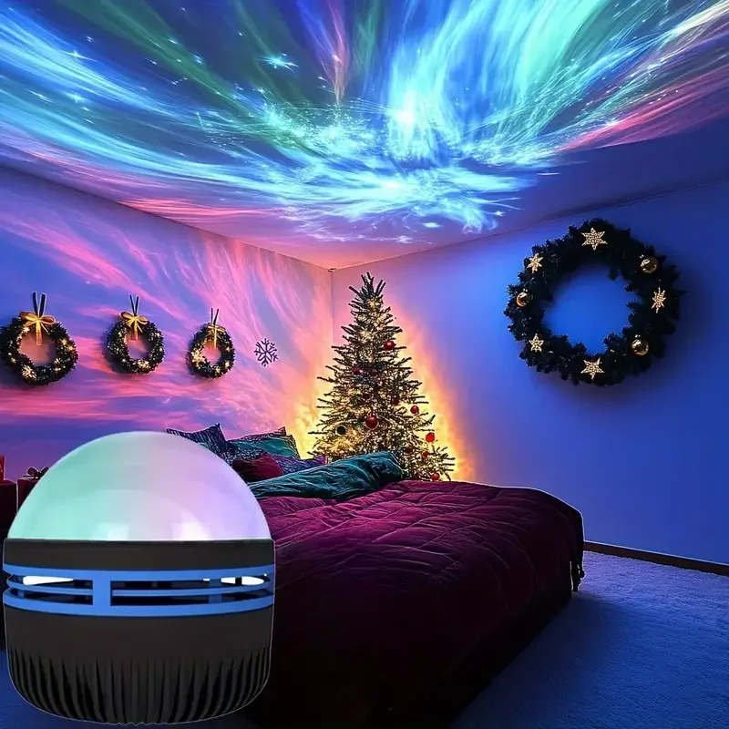 USB Water Wave Arctic Projector - Multiple Colors - Adjustable Brightness, Perfect for Game Rooms / Bedrooms / Living Rooms