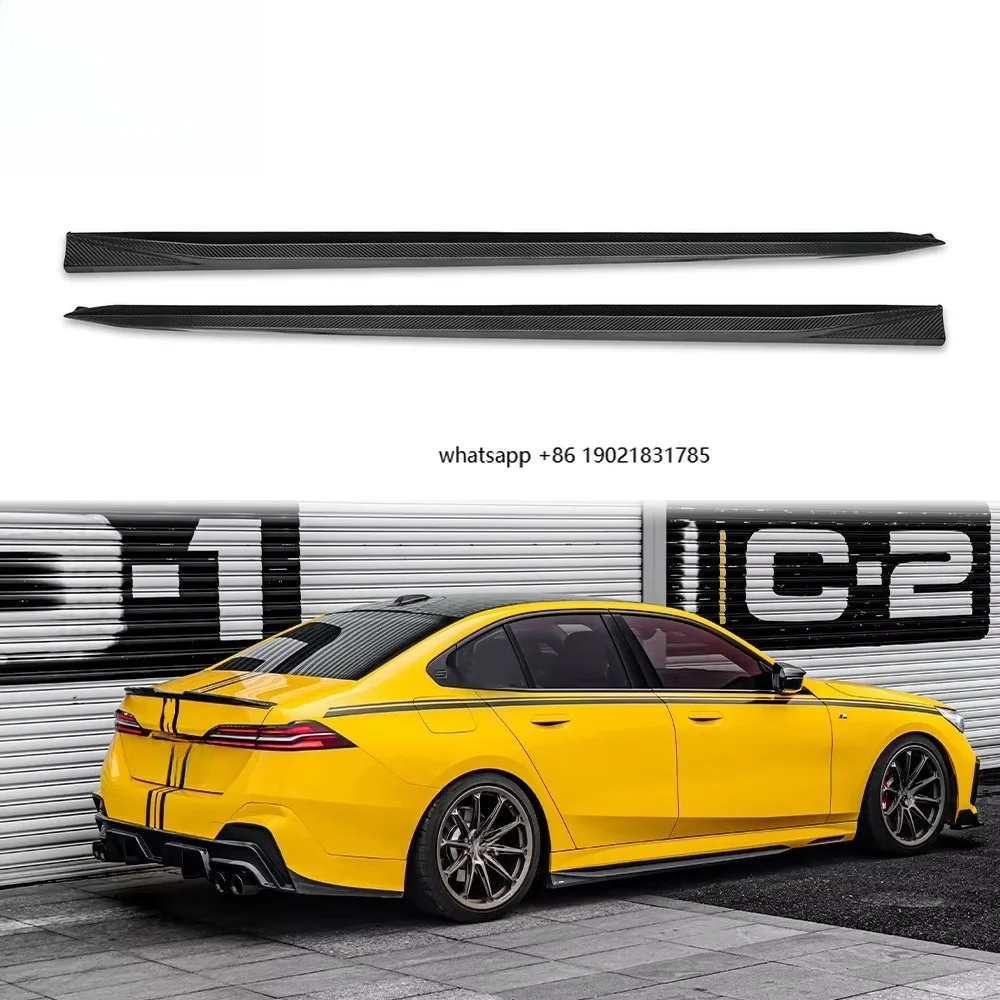 TAKD Style Dry Carbon Fiber Side Skirt Spoiler Replacement Side Skirt Body Kit for  2023-2027 G60 G61 520i 530i 540i 5 Series