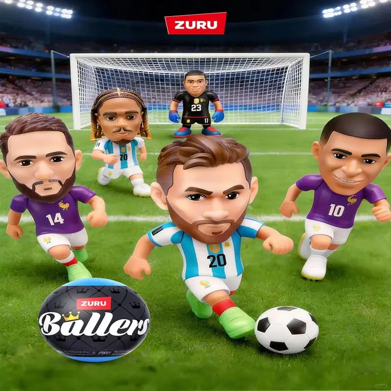 ZURU 2026 Official Licensed Fifa Ballers Blind Box Football Star Action Figure Messi Mbappe collection For Football Fans view 3