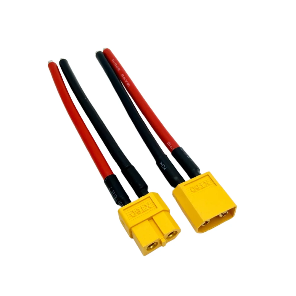 12AWG XT60 Stecker-Buchse-Verbindungskabel mit Silikon-Verlängerungskabel Batterieanschluss 10CM für RC-Akku ESC – Detail 7