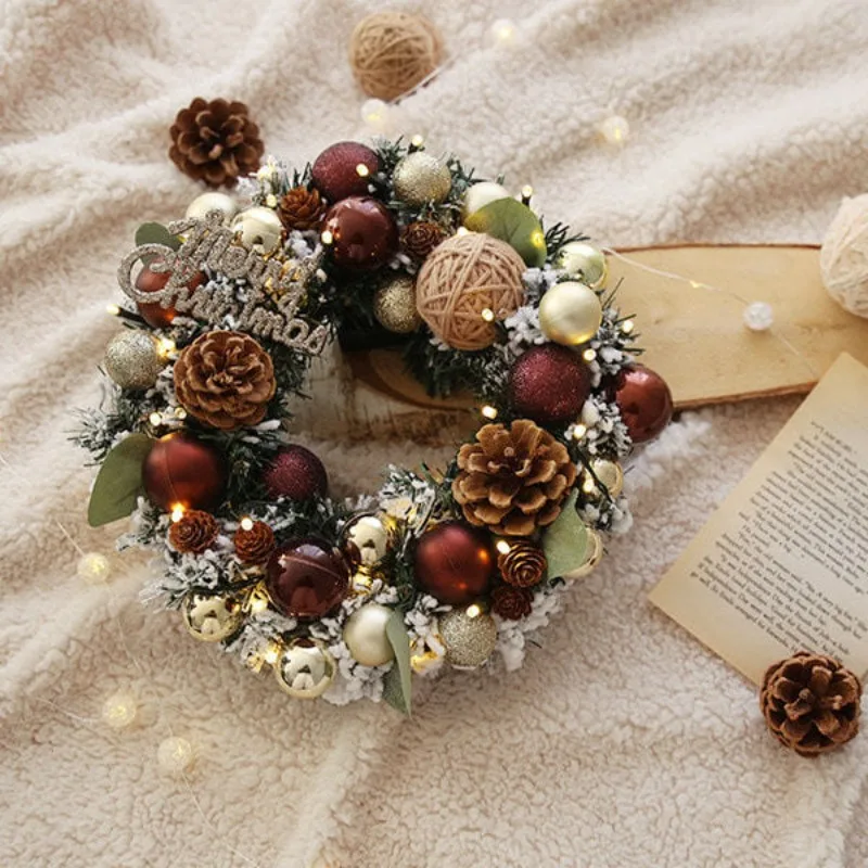 

Amazon Hot Selling Christmas Wreath Christmas Decoration Atmosphere Decoration Christmas Tree Creative Pendant