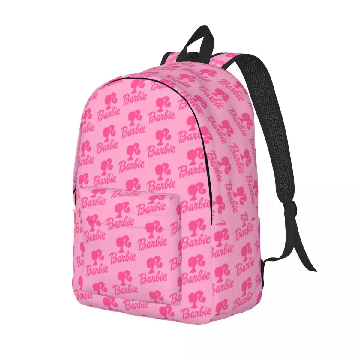 Custom Barbie Logo Canvas Backpacks for Men Women College School Students Bookbag Fits 15 Inch Laptop Cute Bags