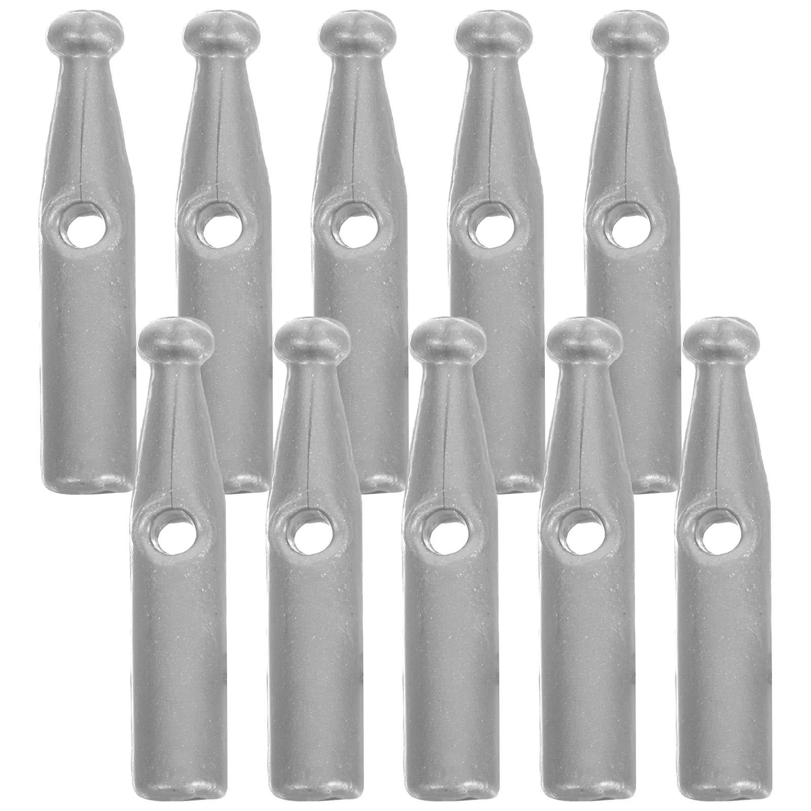 

10 Pcs Umbrella Replacement Tips Tail Beads The Folding Accessories Grey Plastic