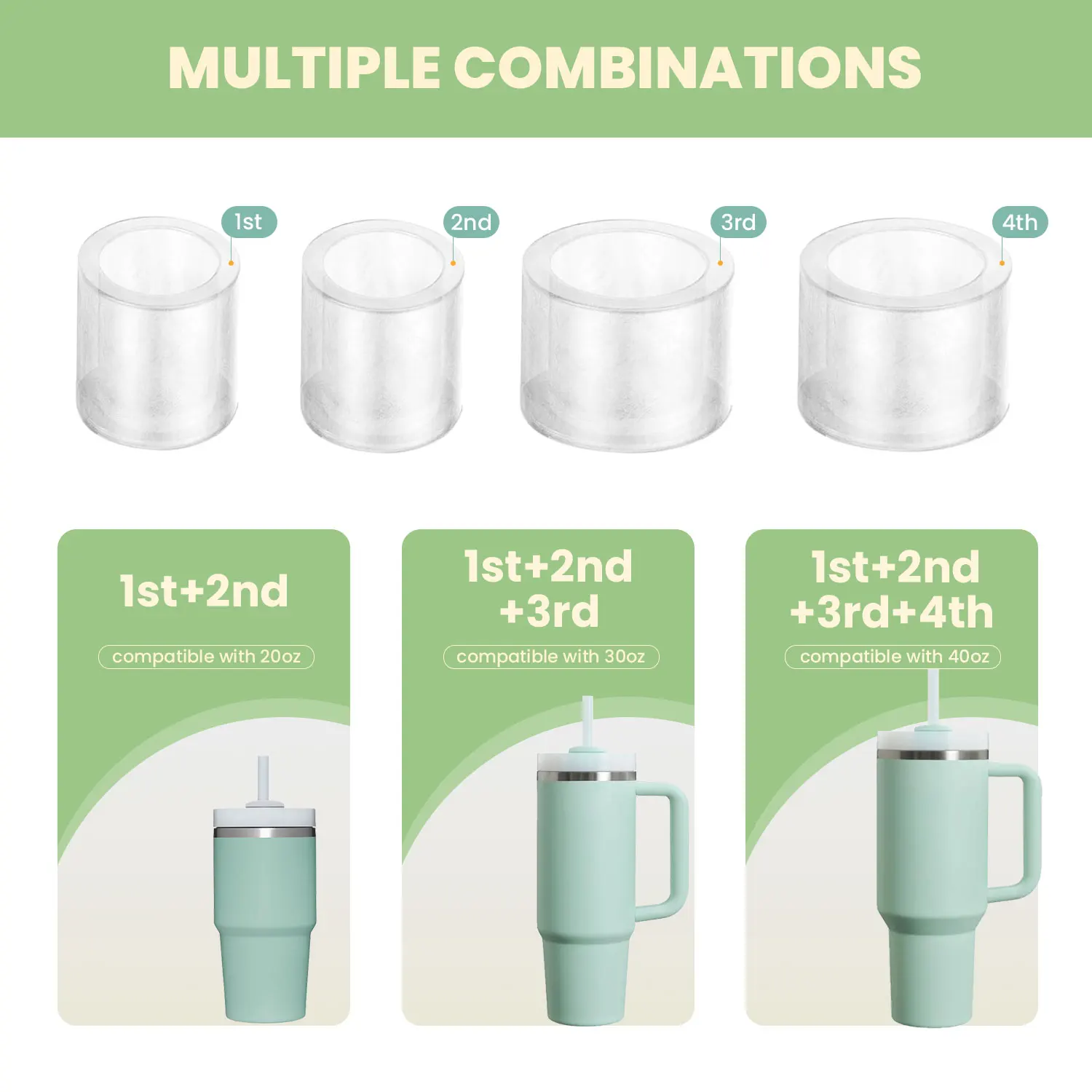 Bandeja de gelo com tampa e bin Ice Cube Maker, Ice Box, Big Shape, Ice Frame, Molde de silicone Cilindro de garrafa de água