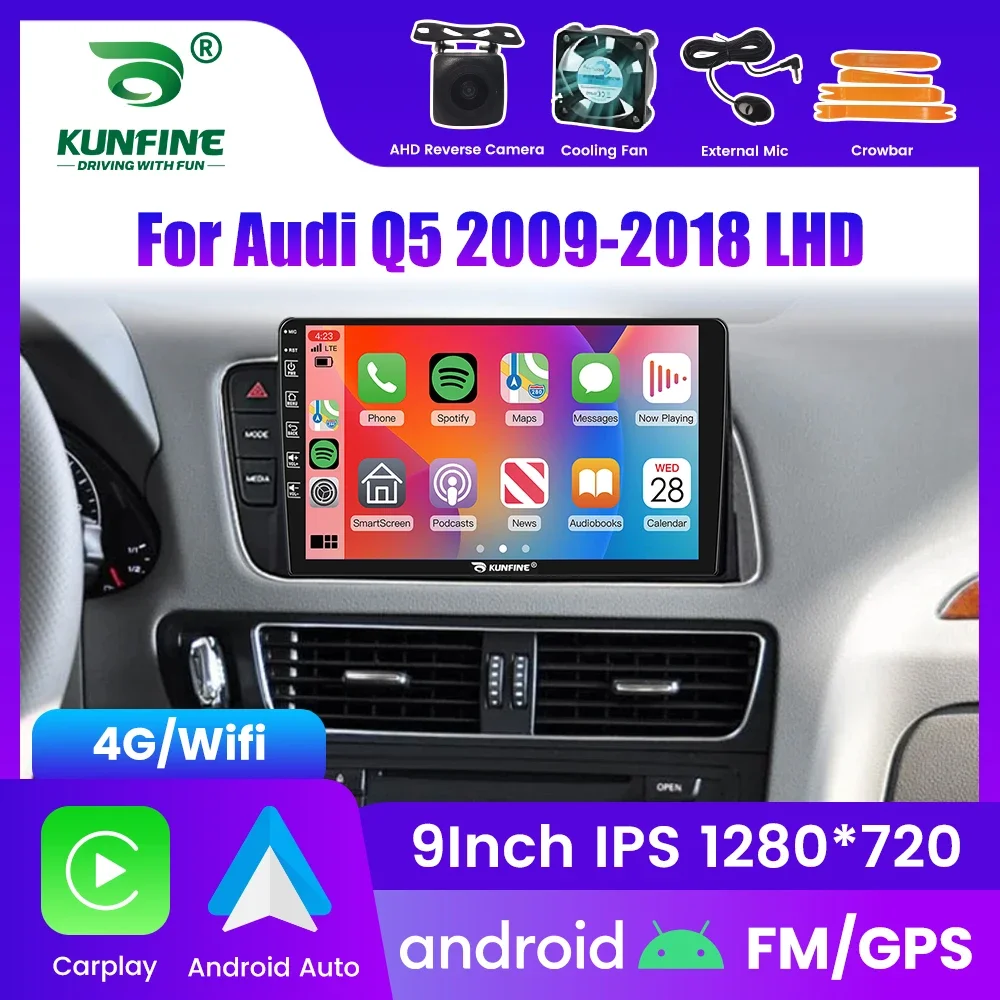2Din Android Car Radio For Audi Q5 2009-2018 Multimedia Video Player GPS Navigation Stereo Audio Head Unit Carplay 4G