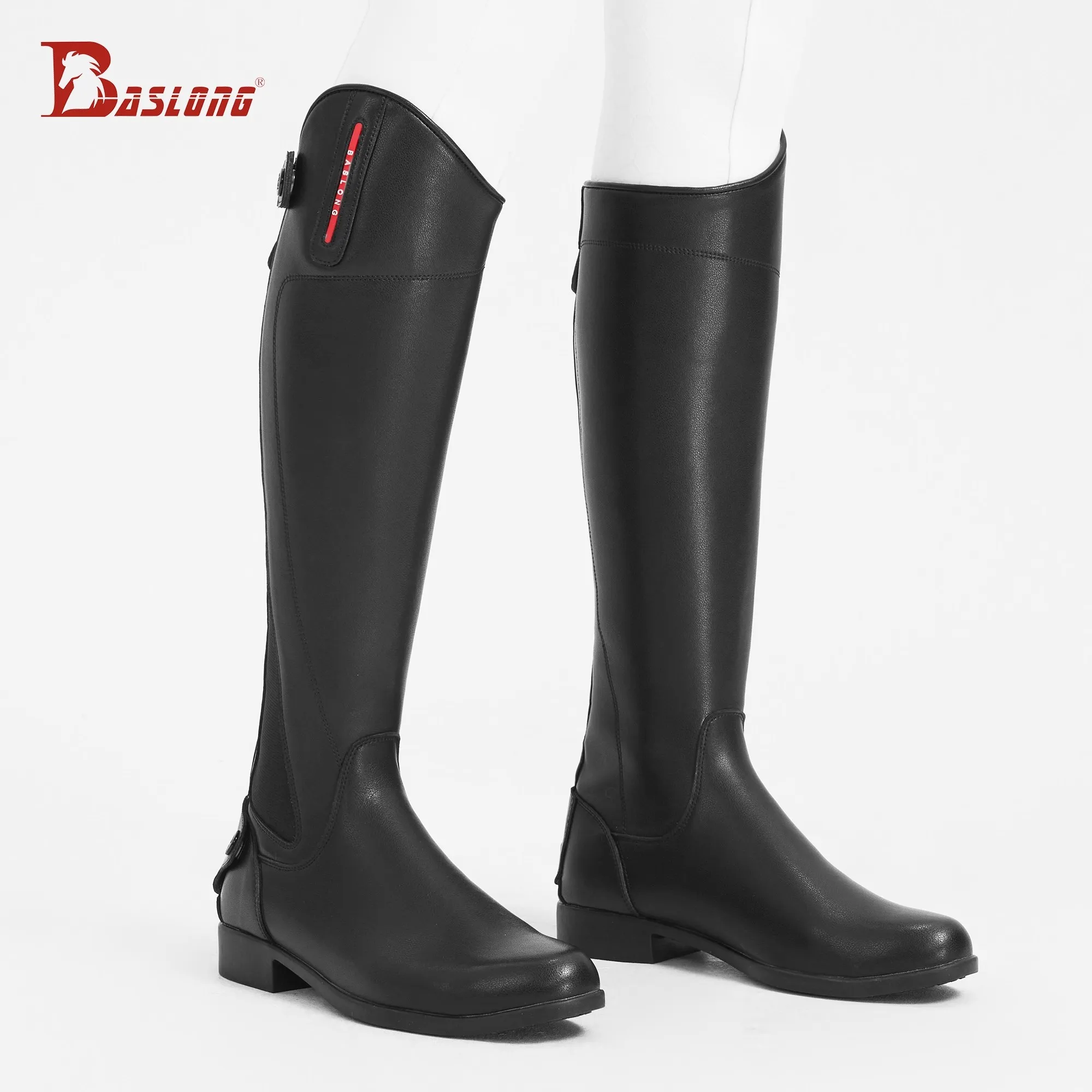 Skórzane buty jeździeckie Baslong, buty jeździeckie, buty rycerskie, elastyczne buty jeździeckie, męskie i damskie buty jeździeckie do przejażdżek, 266,4 cm Longma Equipment