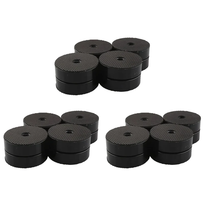 -A99Z 12PCS Hifi Speaker Isolation Feet Cushion Pads Stand Feet 40X23mm Aluminum Vibration Dampener Black