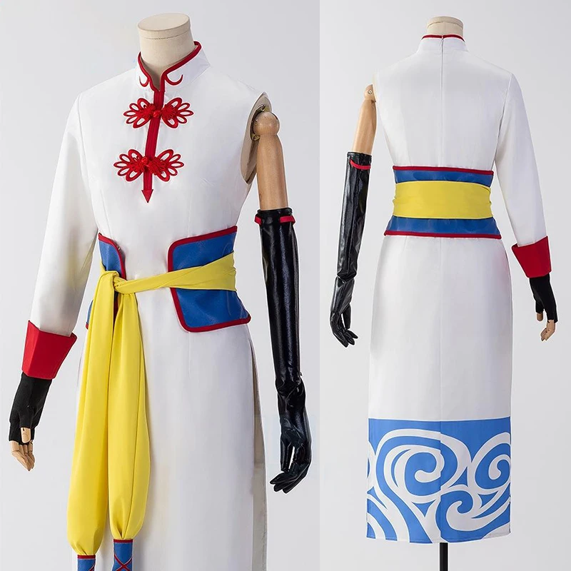 

Japanese Anime Gintama Cosplay Kagura Cheongsam Outfit Adult Halloween Costumes for Women