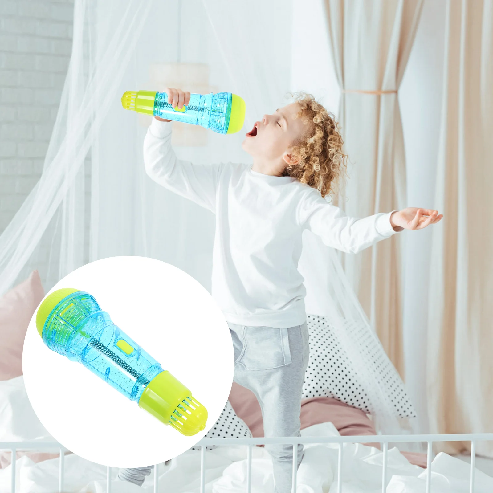 Toy Children's Microphone Microphones Toddler Travel Toys Plastic Kids That Echoes Playthings