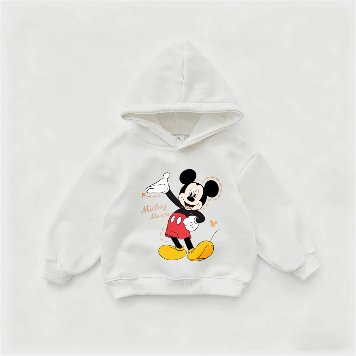

Mickey Mouse Sweatshirt For Girls Boys Comfortable Soft Hooded Tops Simple Versatile Hoodies Children New Design Autumn Wear