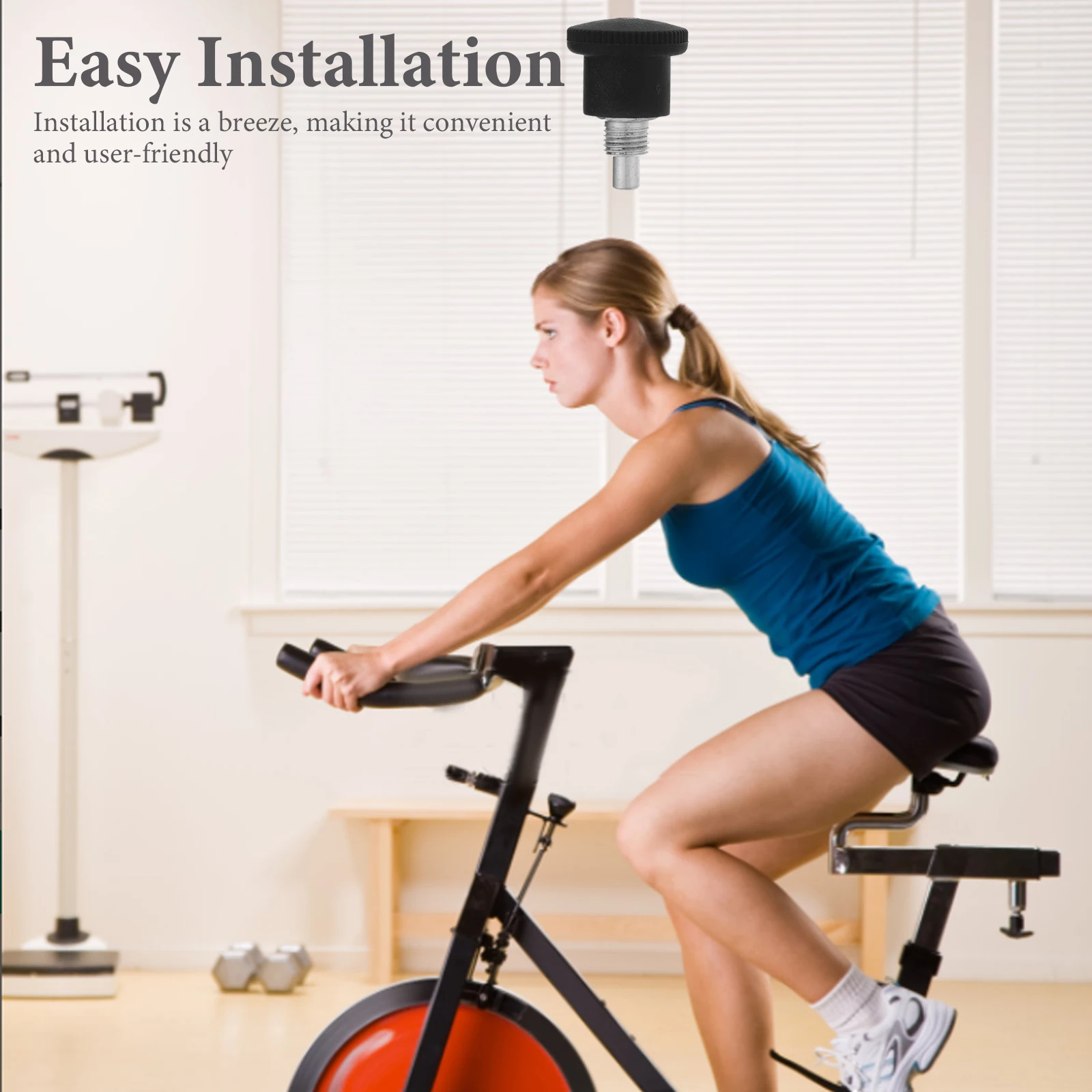 

Ball Swivel Pull Pin Knob For Fitness Equipment Height Adjustment Exercise Bike Replacement Parts Durable Gym Machine Connector