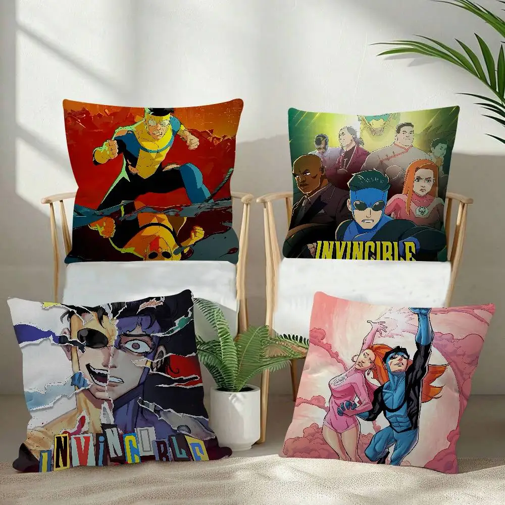 Anime I-Invincible Cartoon Mini 45*45cm Cushion Cover Pillow Cover Decor Pillowcase Home Pillowcase For Couch Pillow