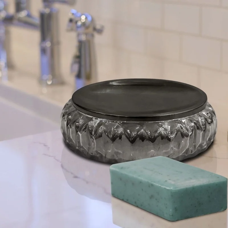 

Glass Soap Dish for Bathroom Shower Kitchen Counter