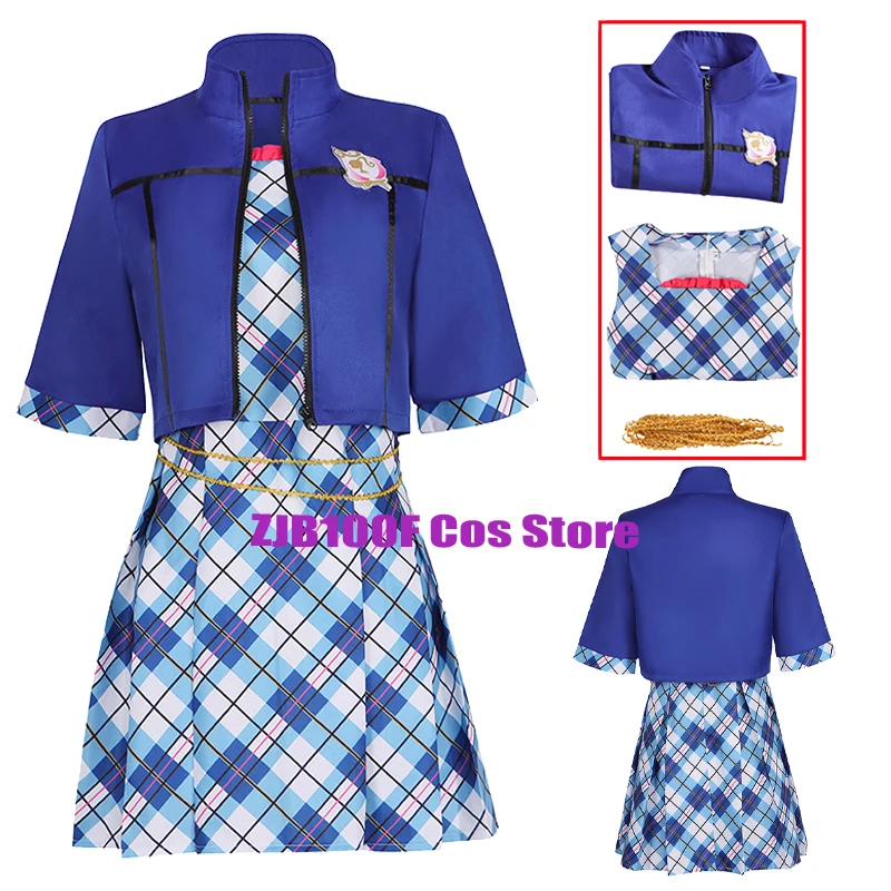 

Blue Delancey Devin Cosplay Anime Princess Charm School JK Uniform Coat Dress Suit New Year Party Role Play Clothing for Women