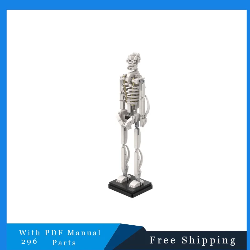 296 peças esqueleto humano educacional moc modelo criativo construção empilhamento bloco tijolos brinquedos diy feriado aniversário presentes de natal