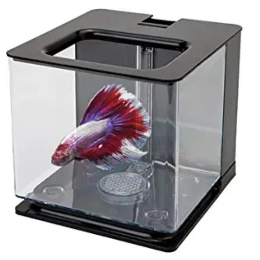 ABKO-Betta Fish Tank Aquarium Fish Tank Easy to Change the Water Acrylic Plastic Fish Tank Self-Cleaning Small Fish Tank - Image 3