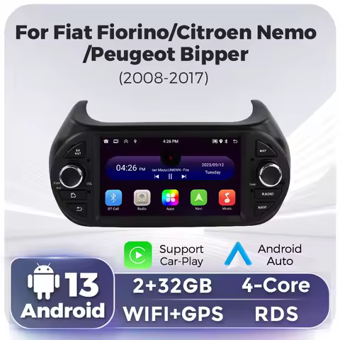 7inch 2Din Car Radio for Fiat Fiorino Citroen Nemo Peugeot Bipper 2008-2017 Wireless Carplay GPS WIFI FM Audio Stereo Head Unit