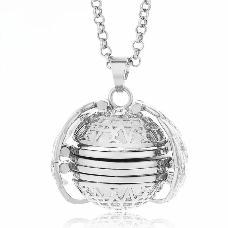 DIY 4 Photo Storage Pendant Metal Angel Wings Locket Necklace Jewelry Fashion Romantic Album Box Accessories Family Lover Gifts