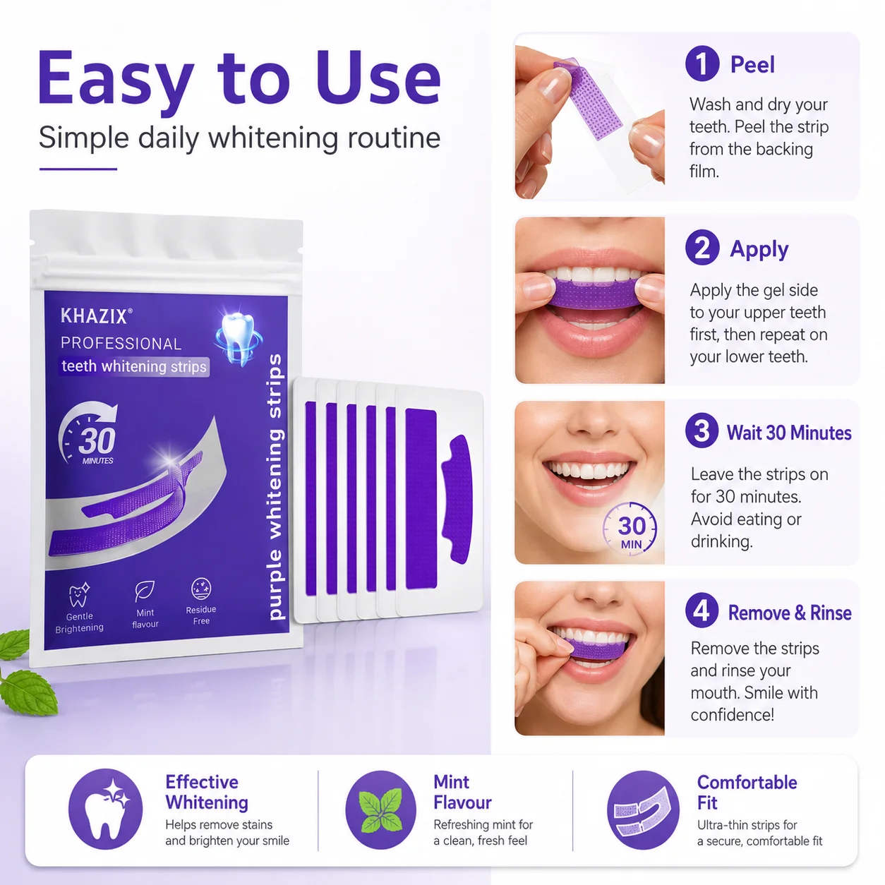 7 Tiras Blanqueadoras de Dient - Teeth Whitening Strips Permanent reseña y precio