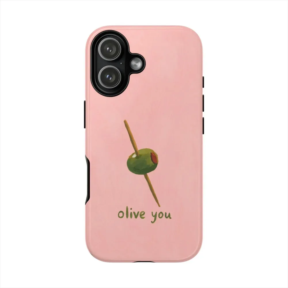 Olive You Phone Case for iPhone 17 16e 16 15 14 13 12 11 X XS XR XSMAX 7 8 Air Pro Max Plus Luxury Double-layer Back Cover