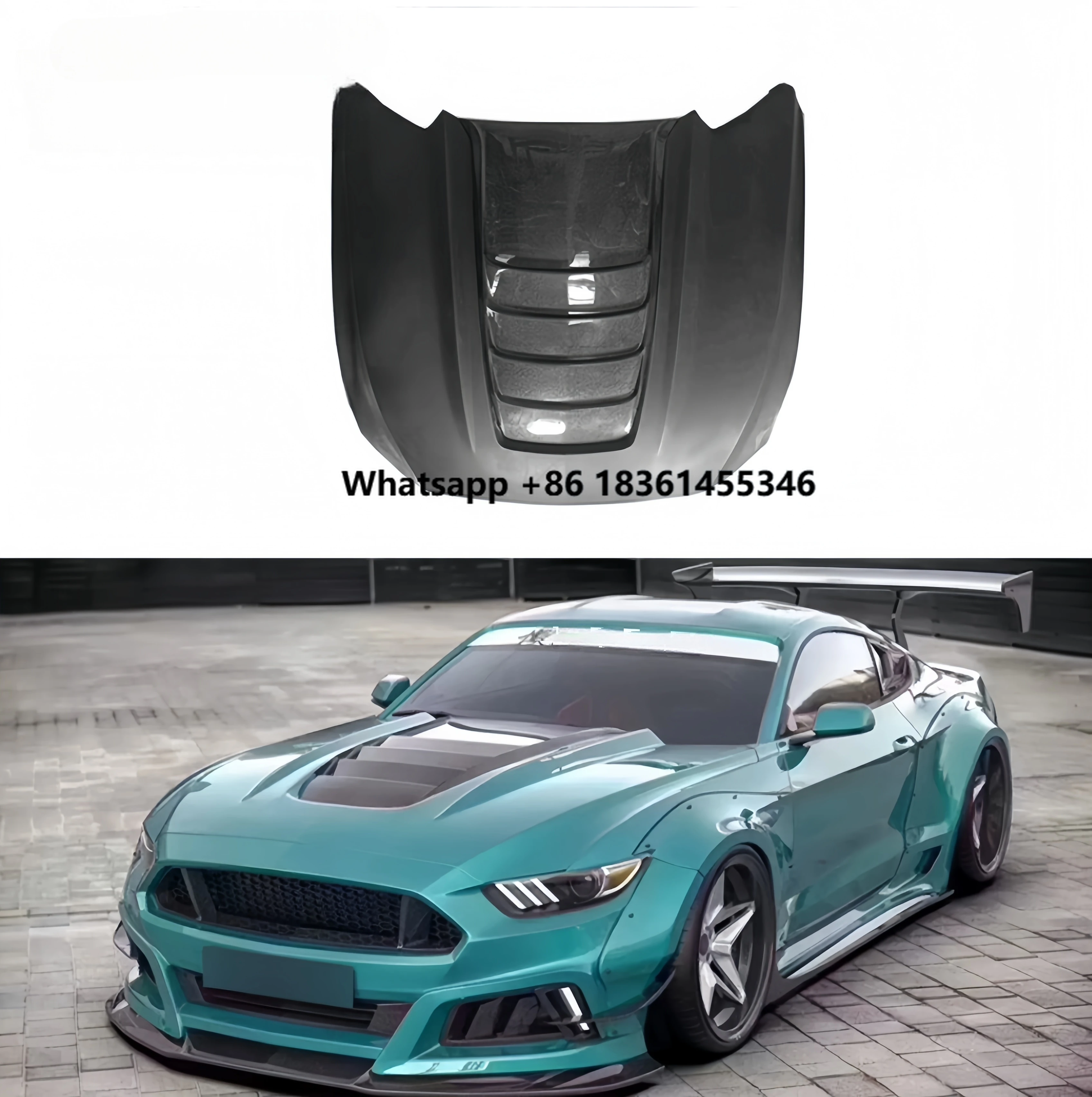 

For for Robot Hood New Condition Carbon Fiber Engine Cover Black Bolt-On