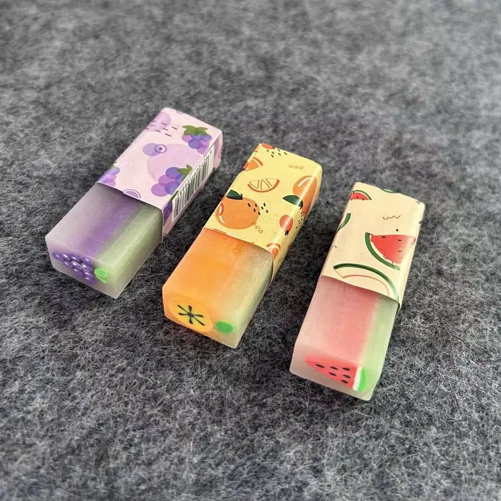 

8pcs Rubber Erasers Pencil Eraser Stationery Kids Random Colors Cartoon Eraser Students Soft Office Children Supplies Prize