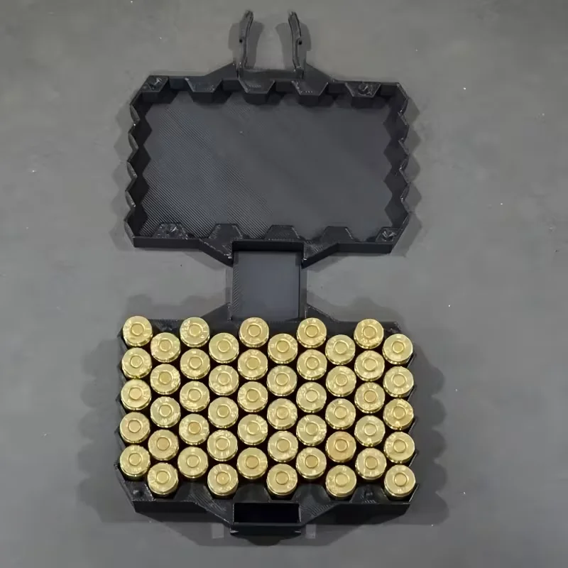 1 Pcs Portable Integrated Hinged Ammunition Box, Designed for Storing 9Mm And 40 Ammunition