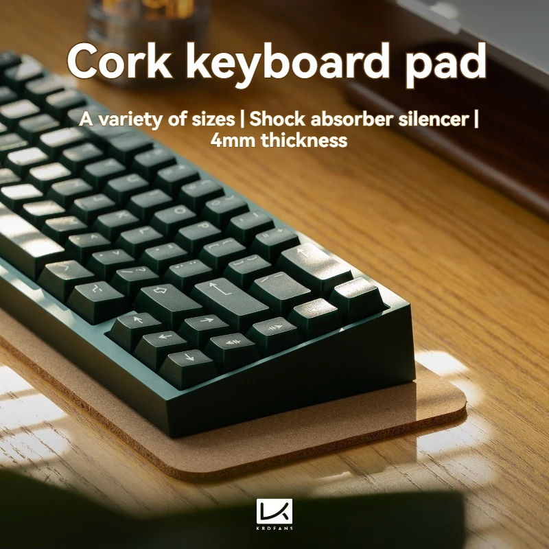 KBDfans Keyboard Pad Customized Thicken Silent Shock Absorption Keyboard Cork Desk Pad Gaming Mechanical Keyboard Accessories