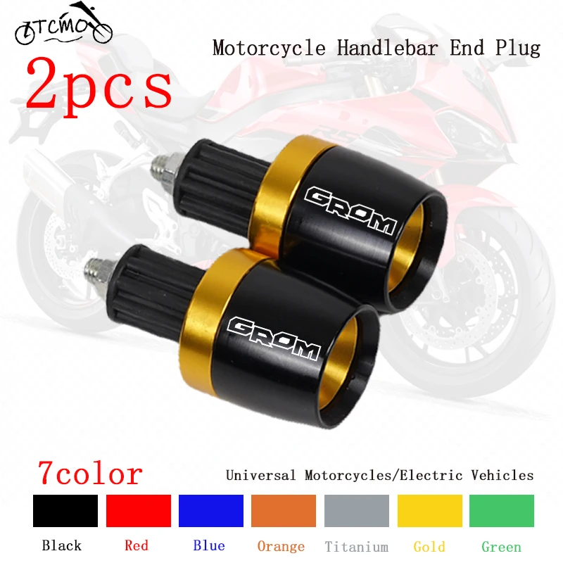 

For Honda Grom MSX125 2013-2025 MSX 125 Accessories Motorcycle Grip Handle Bar Ends Handle Bar Grips Cap Anti Vibration Plug