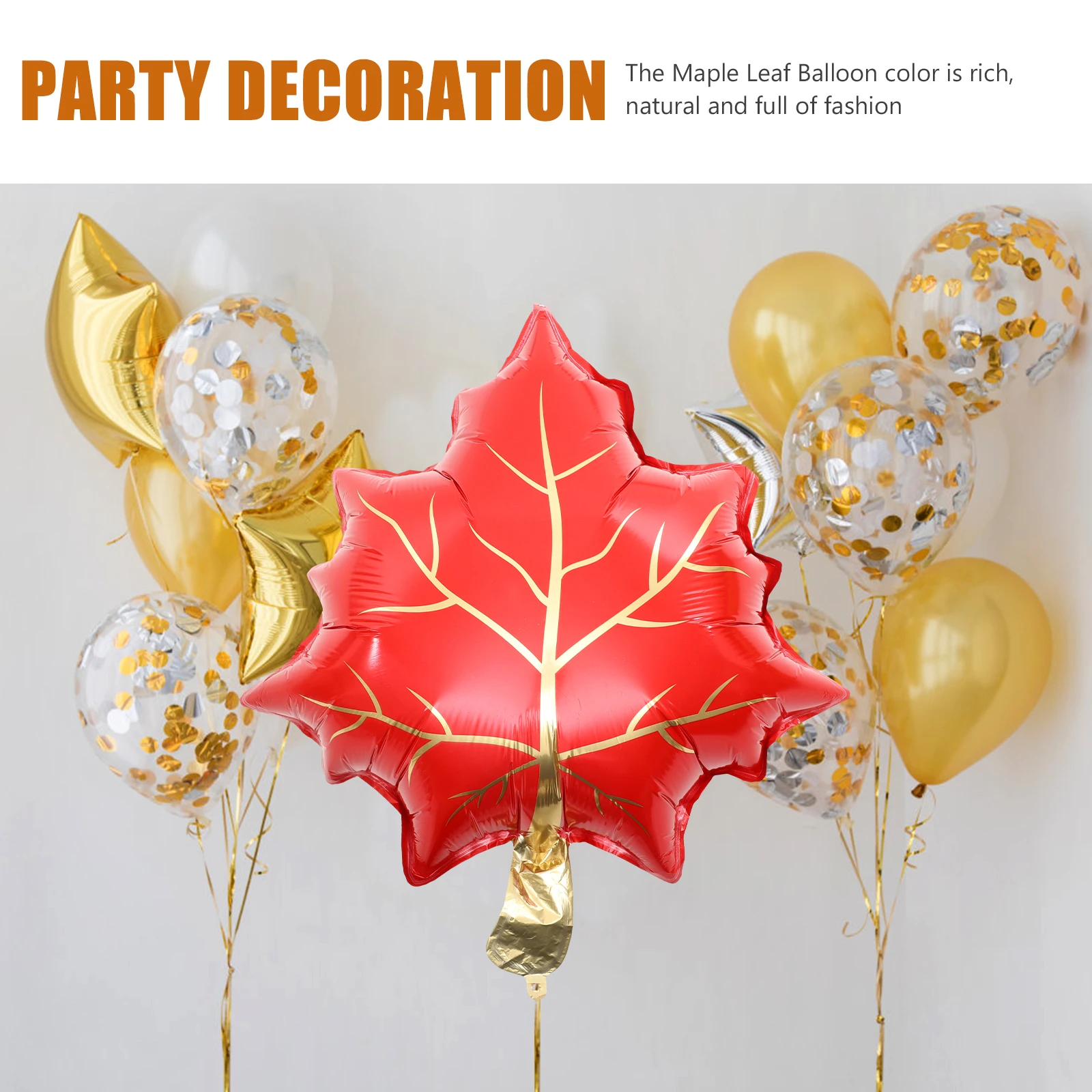 

10Pcs Foil Maple Leaf Balloons Thanksgiving Festival Party Decorations Fall Theme Balloon Autumn Party Supplies Balloon Ornament