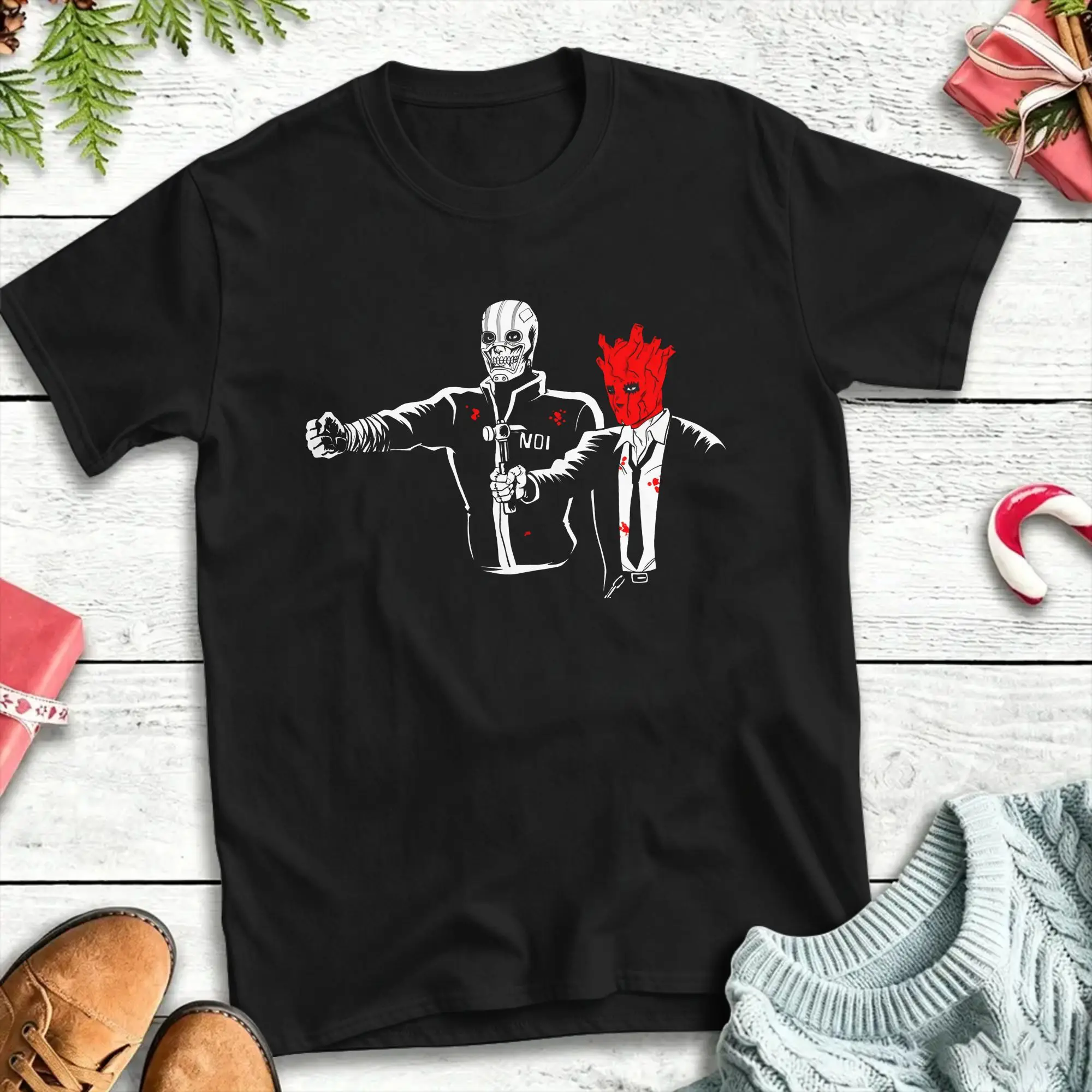 Men's T-Shirts The cleaners Dorohedoro Funny Cotton Tees Short Sleeve  T Shirts Crew Neck Clothing Big Size