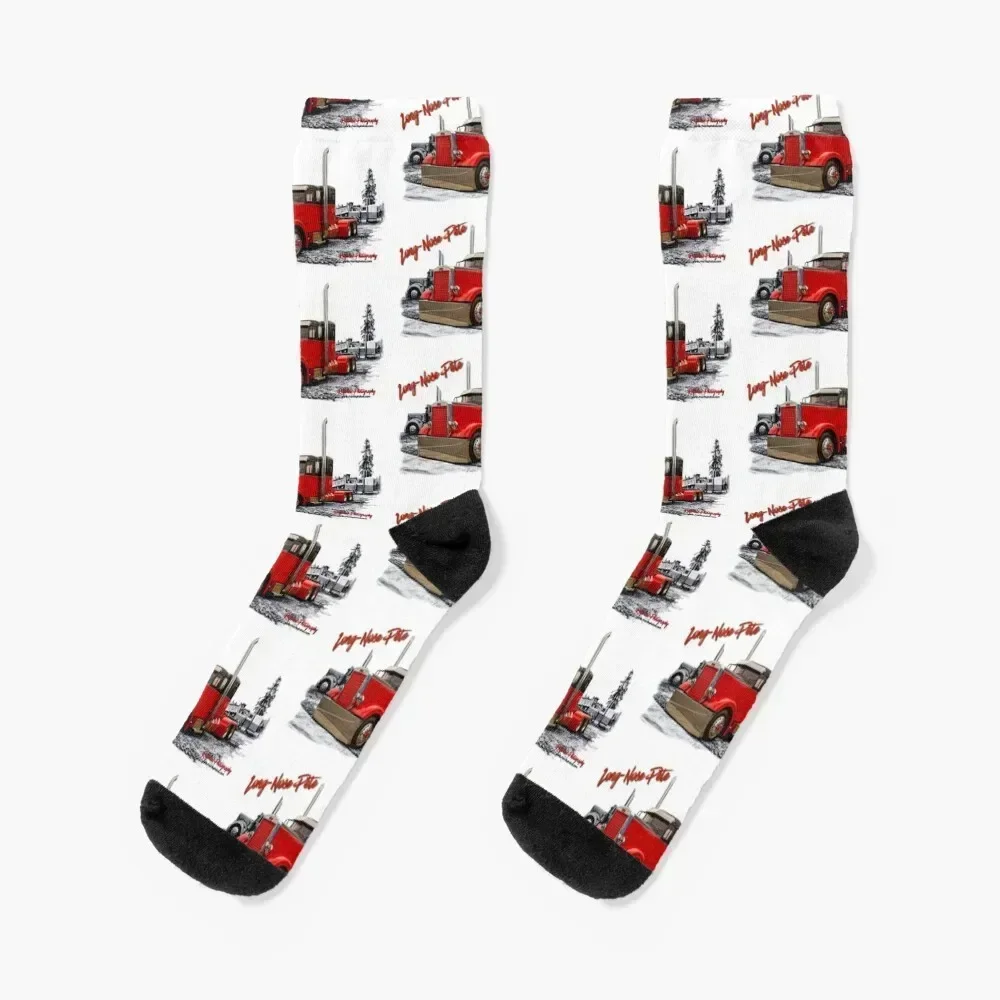 

Old Needle Nose Peterbilt Socks Climbing kawaii short halloween Man Socks Women's