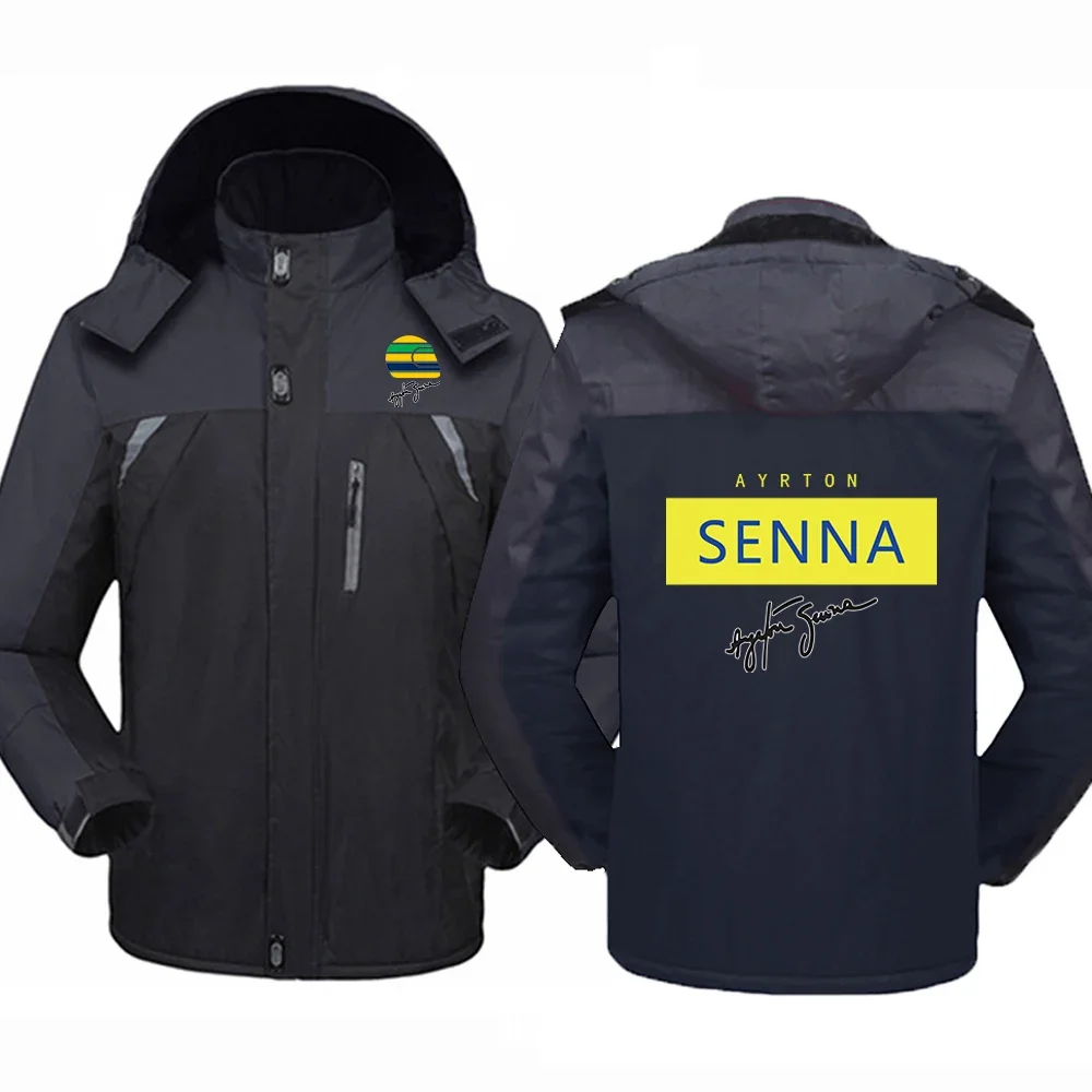 Ayrton Senna 2024 New Men Winter Jackets Thicken Windbreaker Waterproof Warm Outdoor Couples Cold-Proof Mountaineering Coat Tops