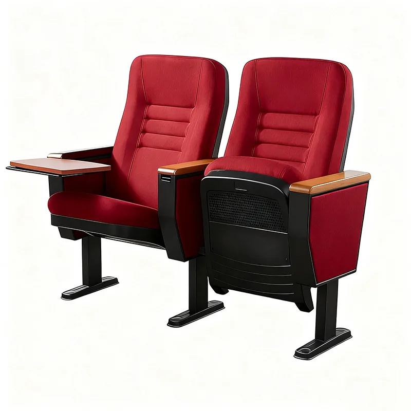 Alloy tripod auditorium chair, soft seat in museum concert hall