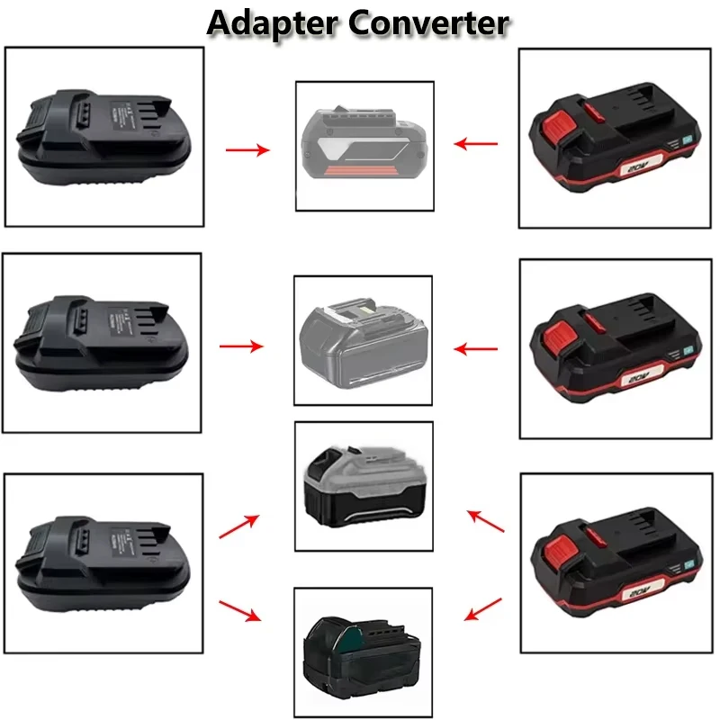 

Replacement For Dewalt/Makita/Milwaukee/Bosch 18V Battery Adapter Converter to for Parkside 20V Cordless Power Drill Tools