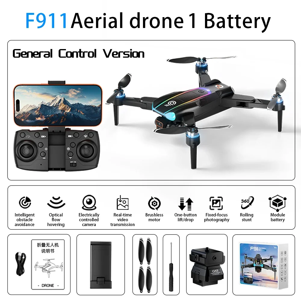Drone portable à double caméra, performance de prise de vue HD, positionnement par flux optique, mod