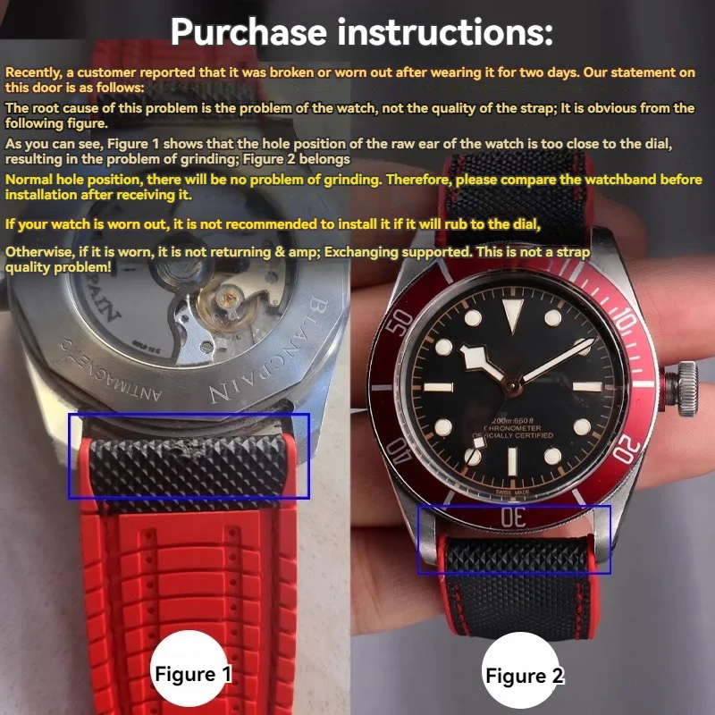 19mm 21mm 22mm nylon rubber Bottom watch strap for Longines Conquest HydroConquest L3.781 642 742 782 Sports Diving watchband