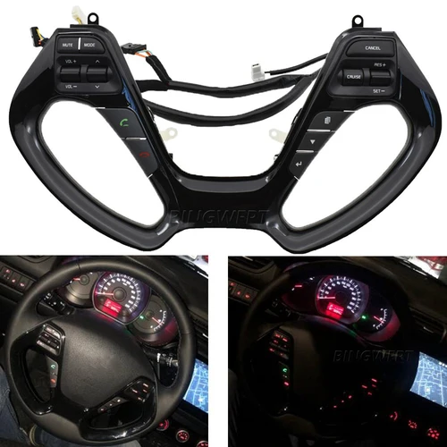 Botón de volante multifunción para Kia Rio 3 K3 K3S 2011-2017, controlador Criuse, interruptores de coche no calentados