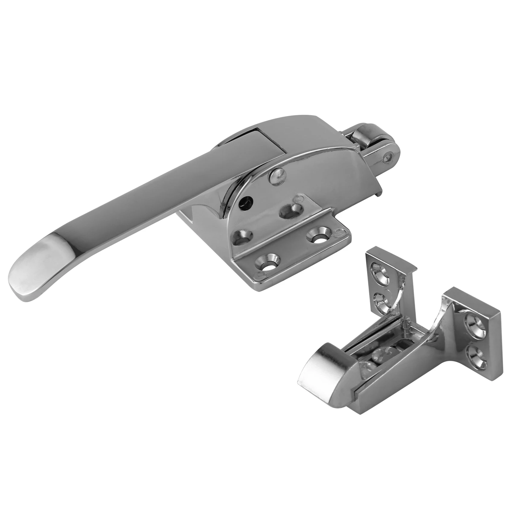 Quente novo sodial (r) mola de aço inoxidável carregado caminhada no freezer refrigerador maçaneta da porta trava