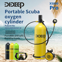 DIDEEP X5000 Pro 2L Mini Diving Tank, Oxygen Tank, Underwater Diving Set, Diving Tank Vest