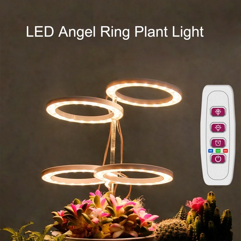 

Светодиодный светильник для выращивания растений, 5 режимов регулировки яркости, 4 головки, USB-лампа для растений для горшечных растений, тепличных овощей