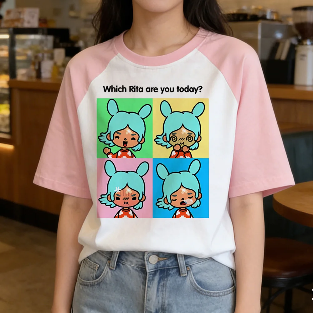 Chemise Toca Boca pour adolescents, mode coréenne des années 2000, t-shirt gothique, soldes de liquidation, mode coréenne, anime