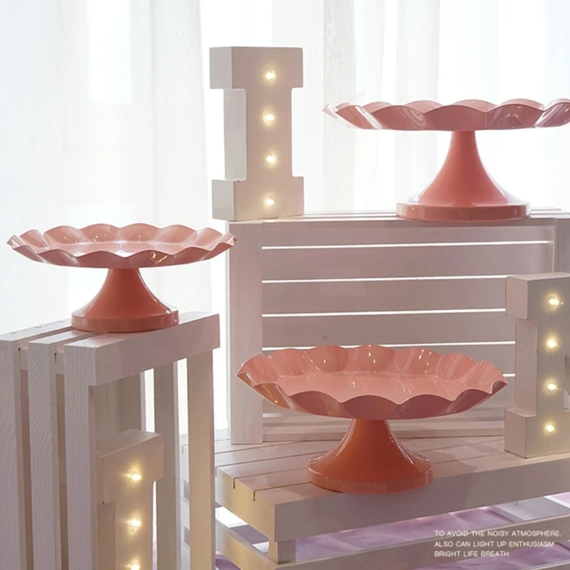 1 Piece 3 Sizes to Choose Metal Material Pink Cakes Stand Cupcake Dessert Display Stand for Christmas Birthday Party Use