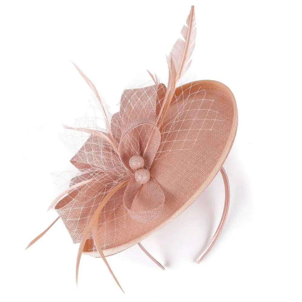 

Vintage Feather Wedding Evening Party Tea Party Mesh Hair Band Fascinator Hat