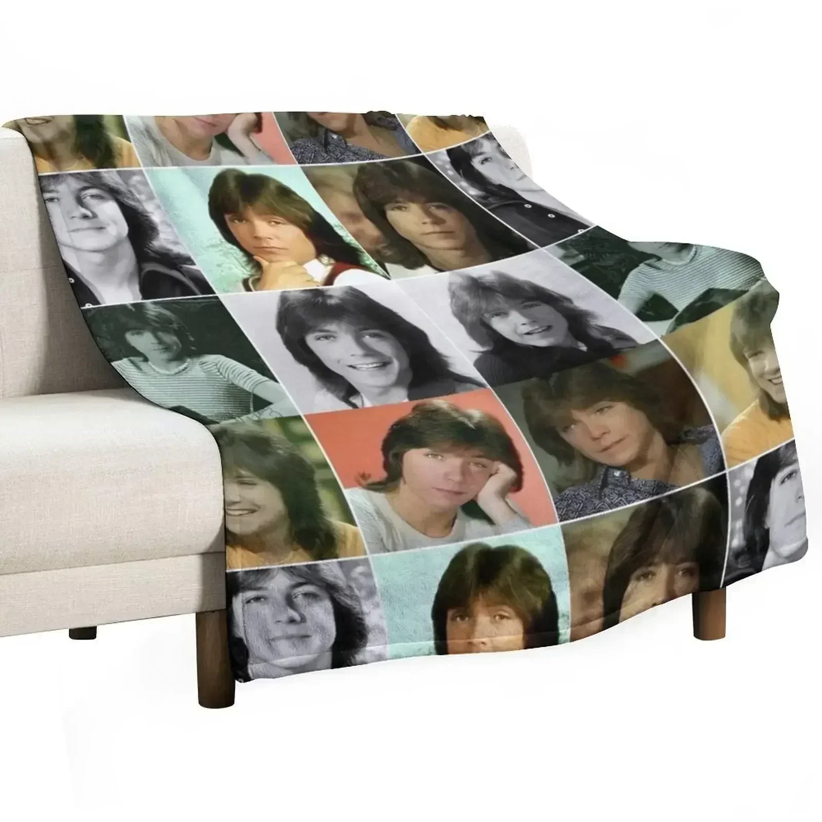 david cassidy aesthetic collage Throw Blanket Baby Blankets For Baby Blankets