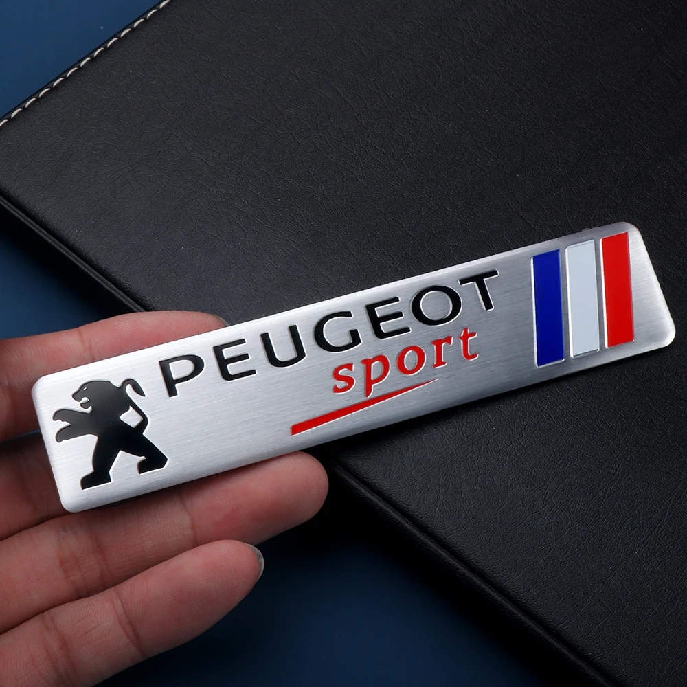 Aluminum Auto Body Side Fender Trunk Decoration Stickers Badges For Peugeot 208 3008 107 308 2008 207 508 607 301 106 406 407