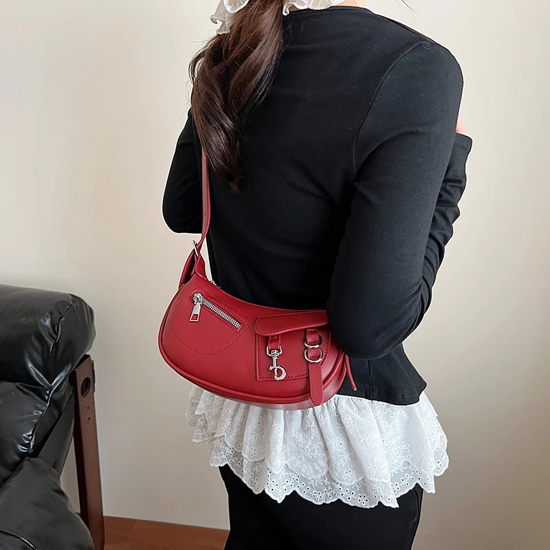 حقيبة يد نسائية جلدية فاخرة بتصميم كلاسيكي على الكتف حقيبة يد كروس لأسلوب المدينة اليومي