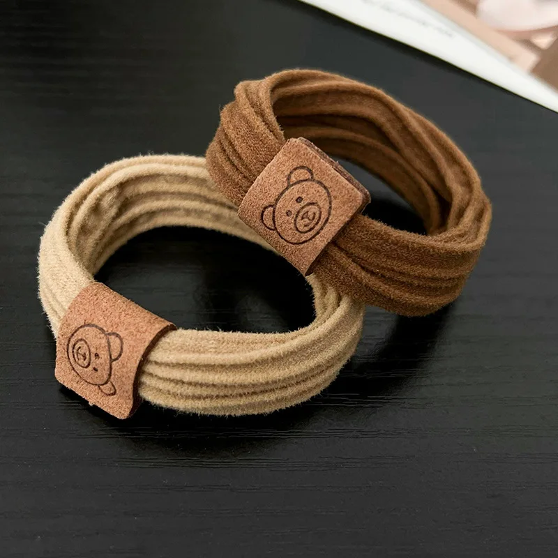 5 teile/satz dicke Bär Haar Gummibänder für Frauen elastische Haar gummi Dame Nylon Haar Seil Gummi Mädchen Haar gummis Stirnband Zubehör – Detail 6