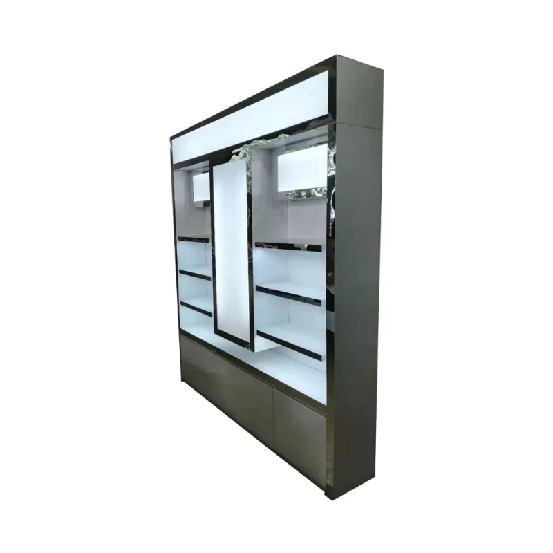 custom.Custom Perfume Display Racks with LED Lighting Retail Store Interior Design-Aluminium Perfume Shop Fixtures