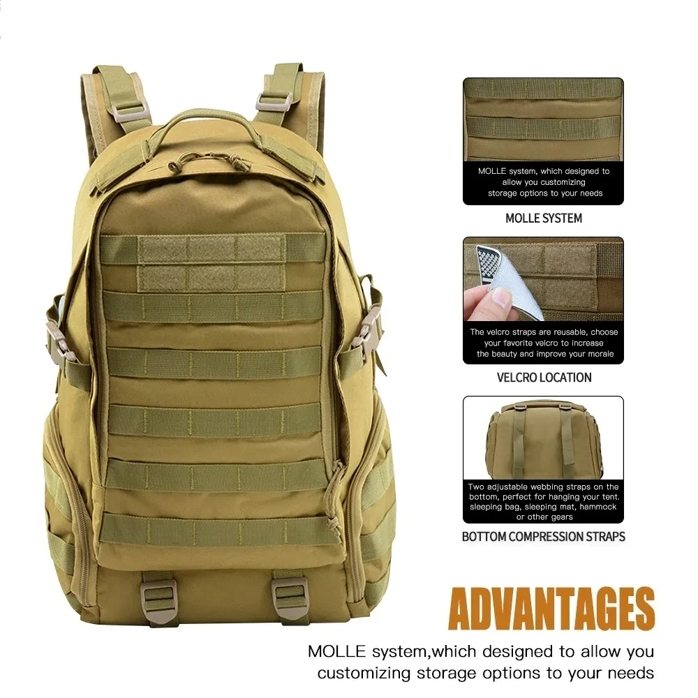 30L Military Tactical Backpack 900D Oxford Outdoor Waterproof Bags Molle Camping Rucksack Hiking Bag Climbing Bags Hunting Bag